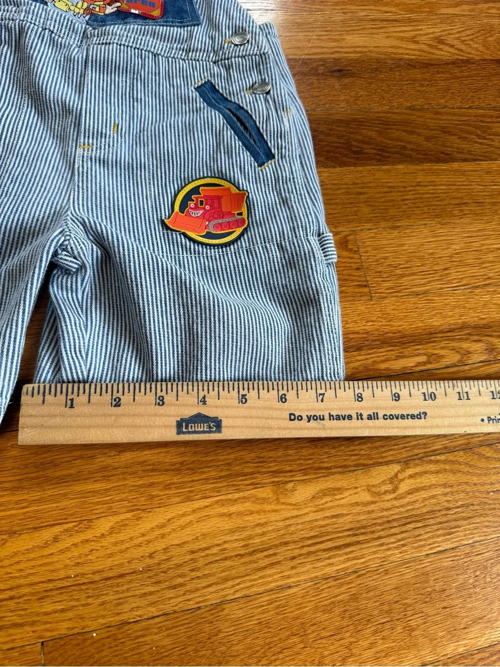Vintage 90s Y2K Bob the Builder Overalls, Cute Baby Romper Character (Size 4T)